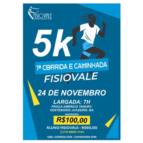 1º CORRIDA E CAMINHADA FISIOVALE